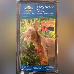 PetSafe Easy Walk Chic Poppies Designer Harness & Leash - Size Medium